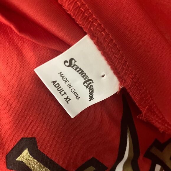 Vegas Golden Knights red shirt Mens L stations casino promo vgk nhl hockey - Picture 7 of 11